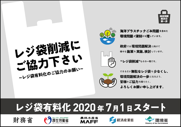 レジ袋有料化 2020年7月1日スタート